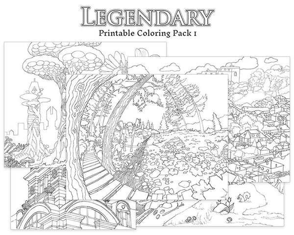 Legendary Printable Coloring Pack 1 - Colorworth
