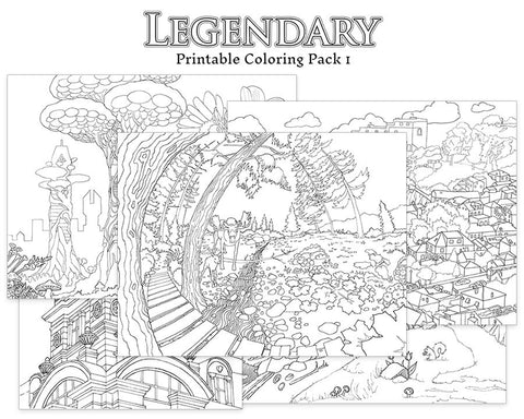 Legendary Worlds: Adult Coloring Book – Colorworth