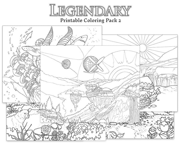 Legendary Printable Coloring Pack 2 - Colorworth